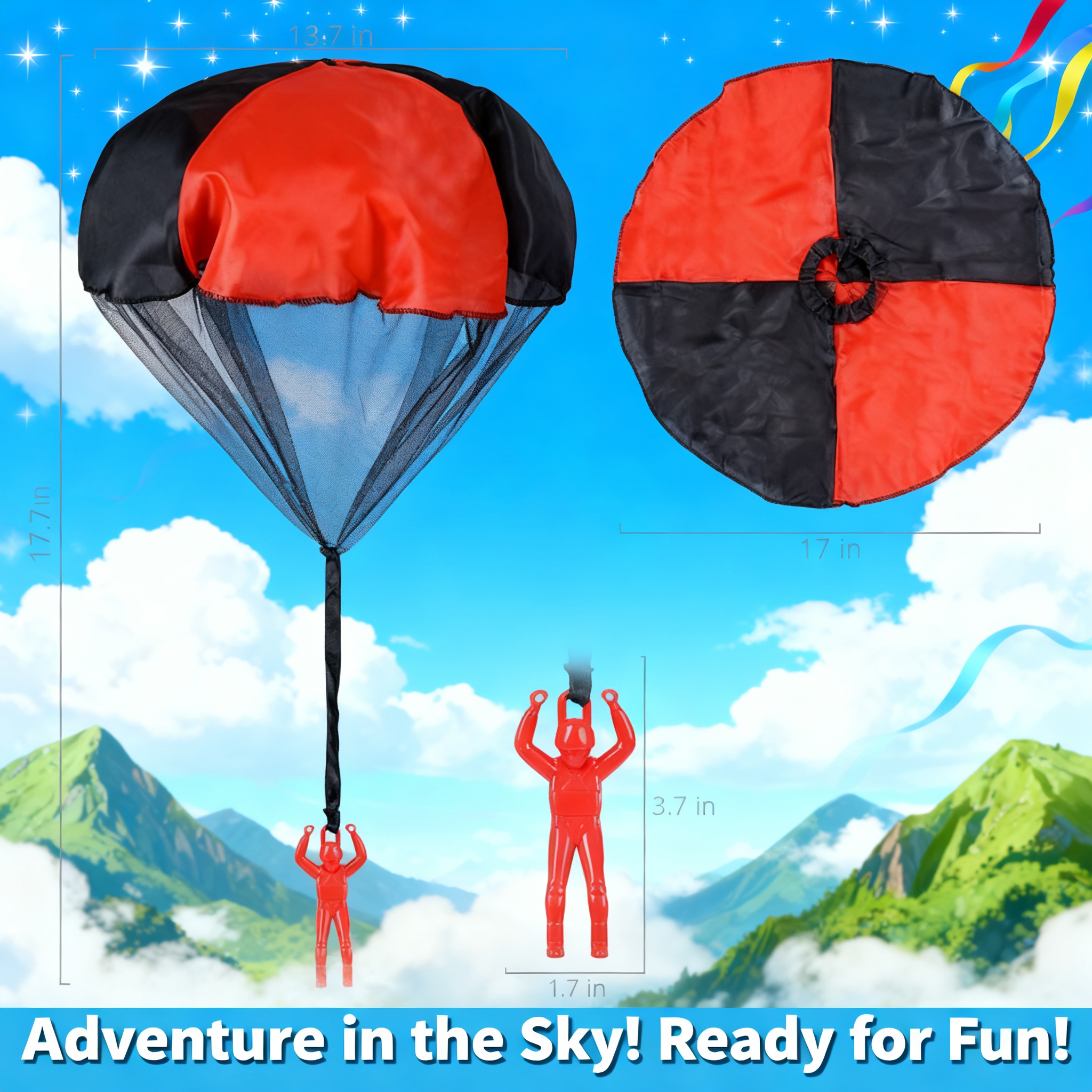 Kids Outdoor Easter Toys - 120-128 characters: Outdoor Flying Parachute Toy
