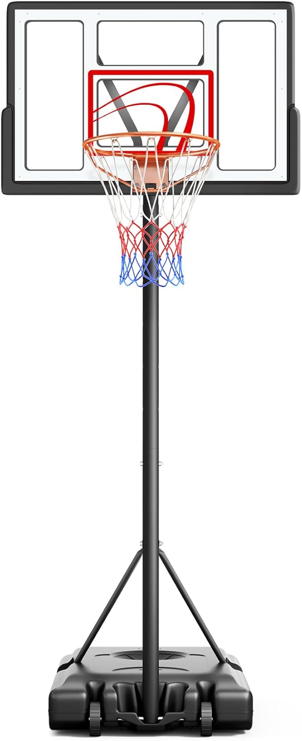 Kids Outdoor Basketball - Adjustable Basketball Hoop 10FT, Portable Outdoor