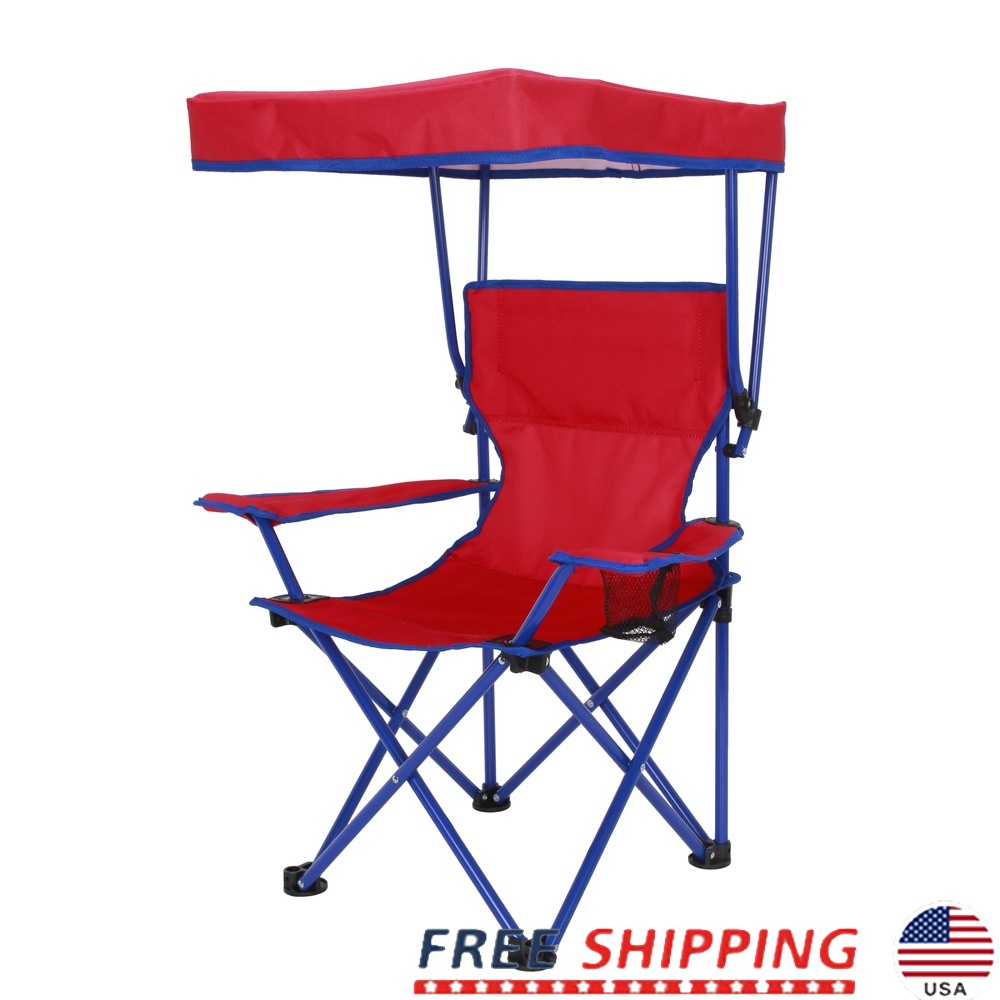 Kids Outdoor Folding Chair - Kids Canopy Camp Chair Safety Lock