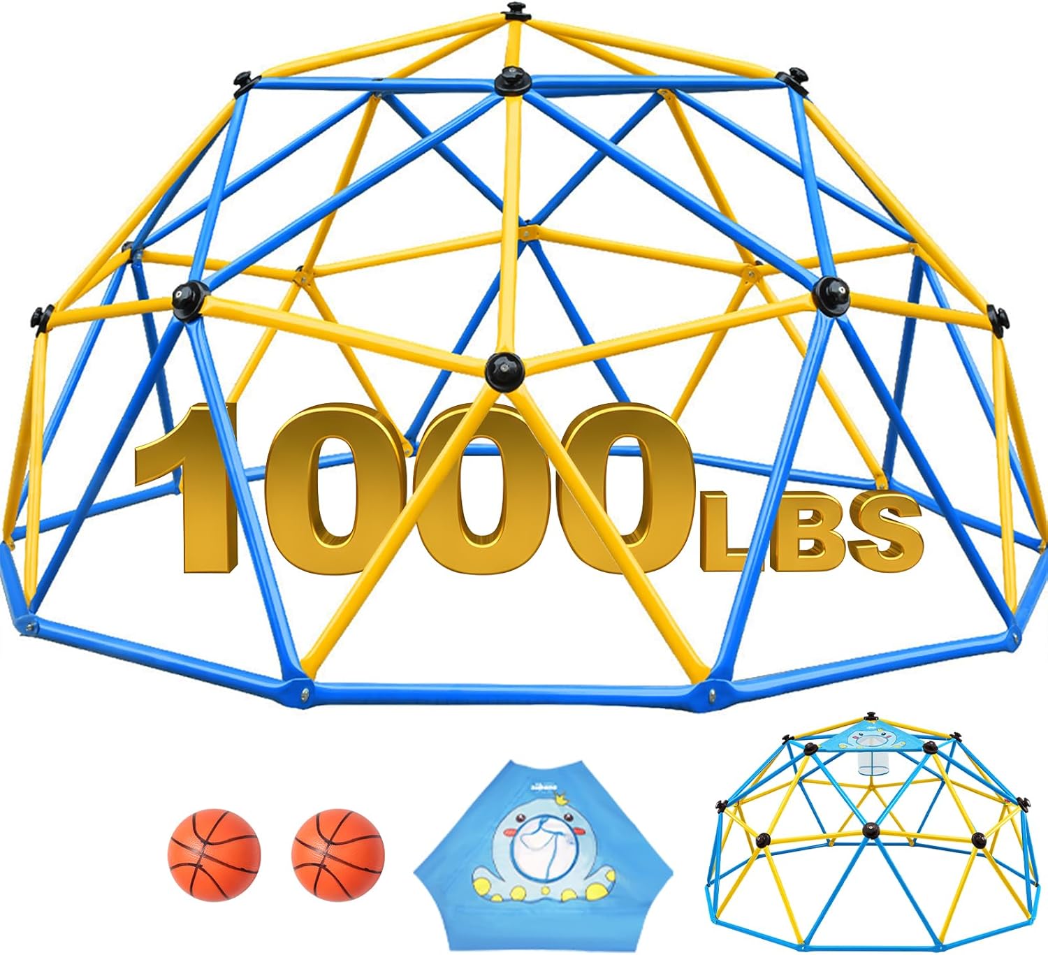 Kids Outdoor Jungle Gym Dome - Zupapa 10FT Climbing Dome, Outdoor Jungle