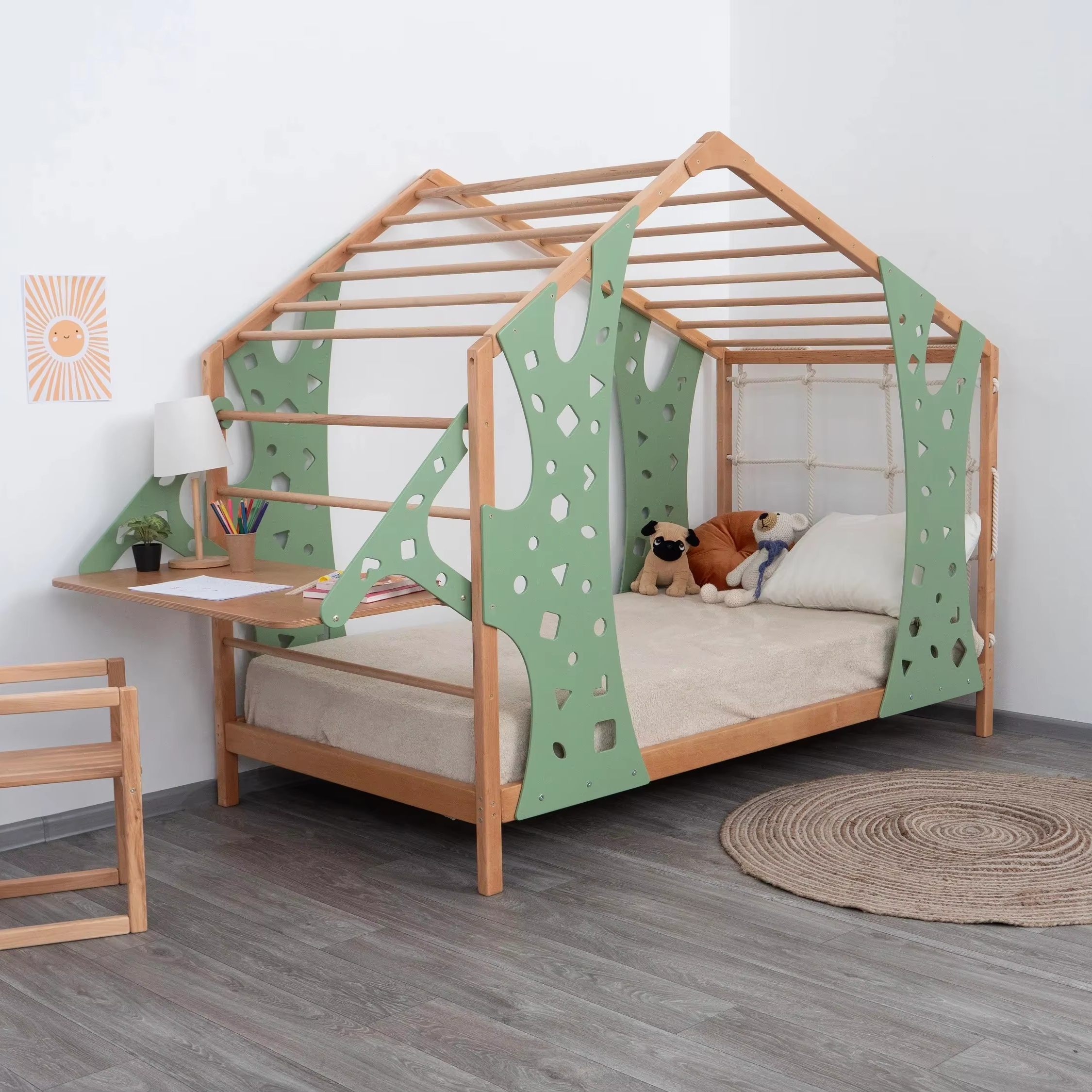 Kids Outdoor Gym - *Montessori Toddler Bed Twin Bed Frame