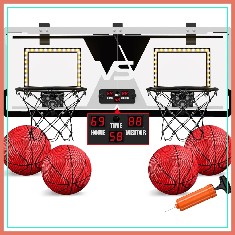 Kids Outdoor Toys - 2 Player Basketball Game, Dual Shot