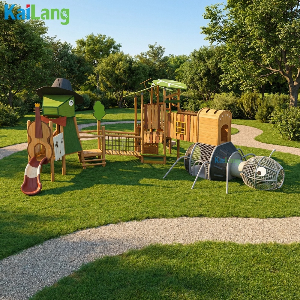 Outdoor Children'S Park - Custom Forest Animal Appearance Wooden Amusement