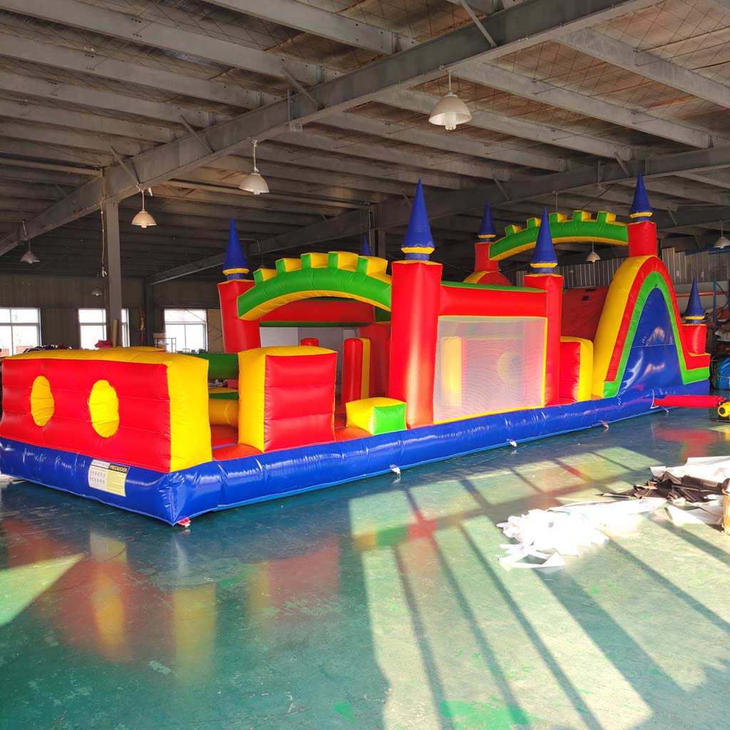 Outdoor Children'S Park - Commercial PVC Inflatable Bouncer Obstacle Course
