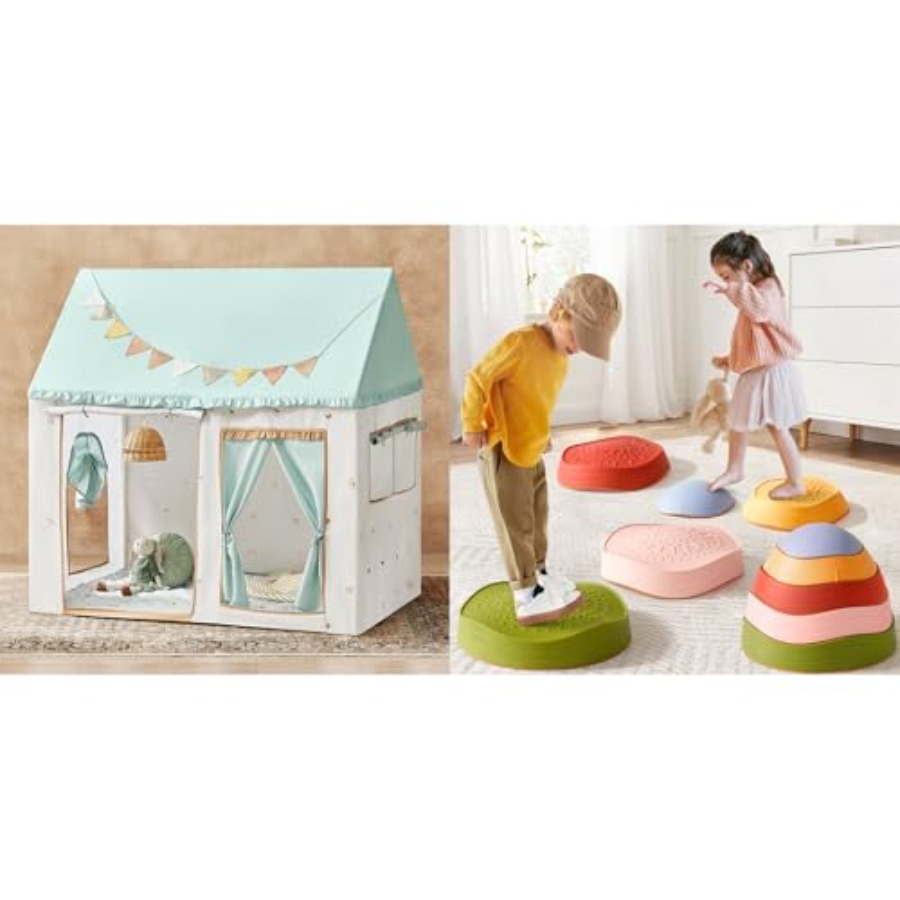 Stepping Stone Foam - Stepping Stones for,Tent with Printed Mat: