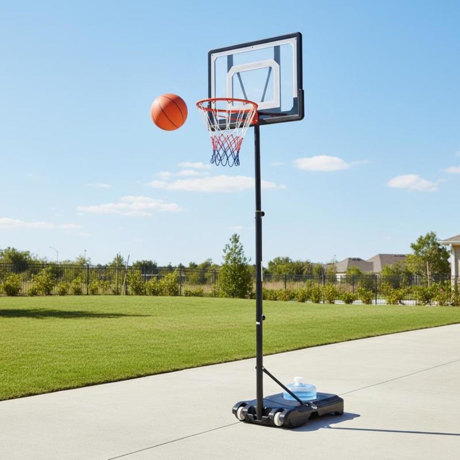 Kids Outdoor Basketball - Basketball Stand with Wheels 83X55Cm Backboard,
