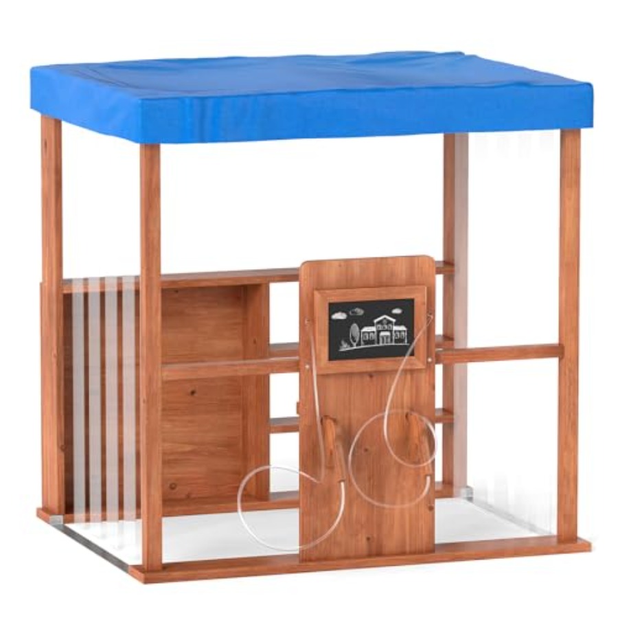 Kids Outdoor Chalkboard - Outdoor kids gas station playhouse for