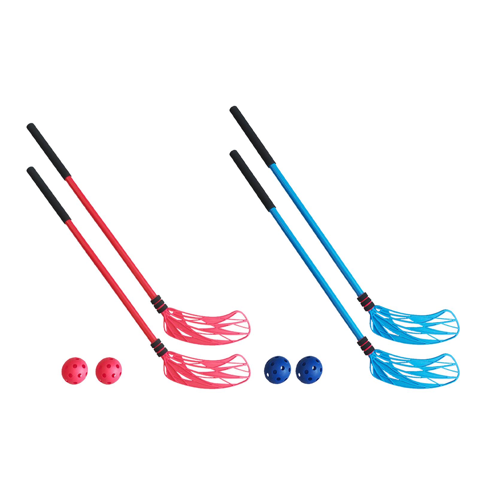 Kids Outdoor Hockey Sticks - Plastic Kids Hockey Stick Ball Set