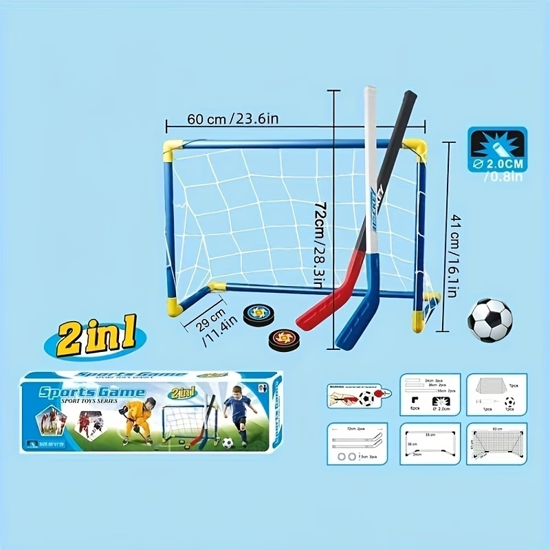 2 in 1 Kids Hockey & Soccer Go - Kids Outdoor Hockey Sticks recension och pris