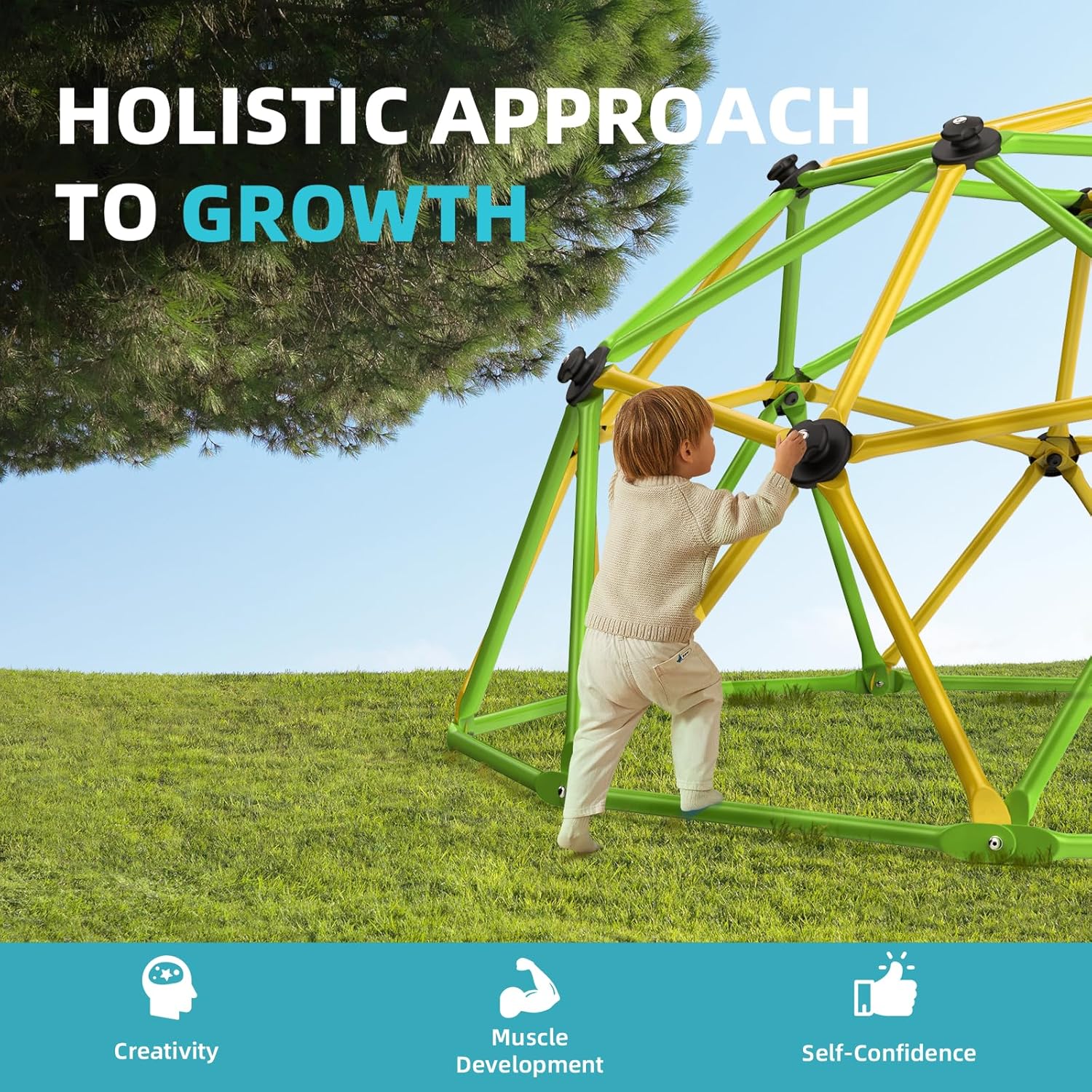 Climbing Dome, 10FT Jungle Gym - Kids Outdoor Jungle Gym Dome recension och pris
