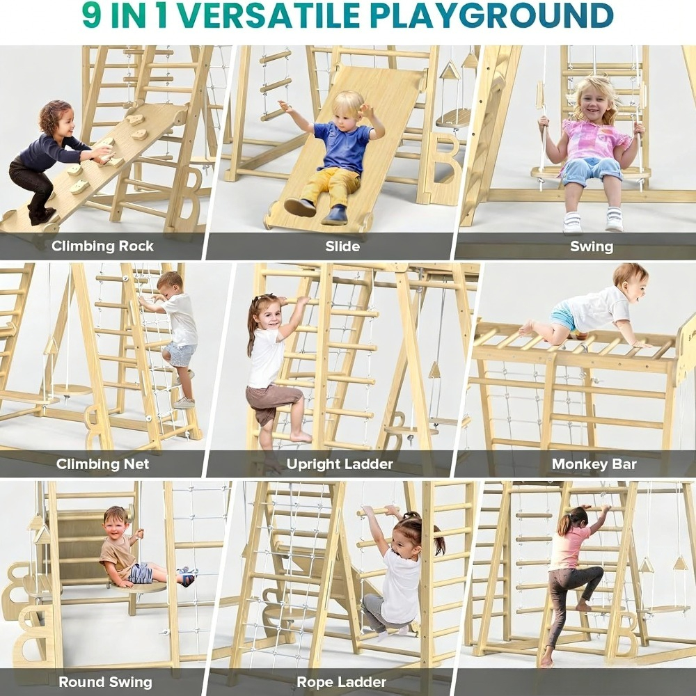 Indoor Jungle Gym 9-in-1 Playg - Outdoor Children'S Park recension och pris