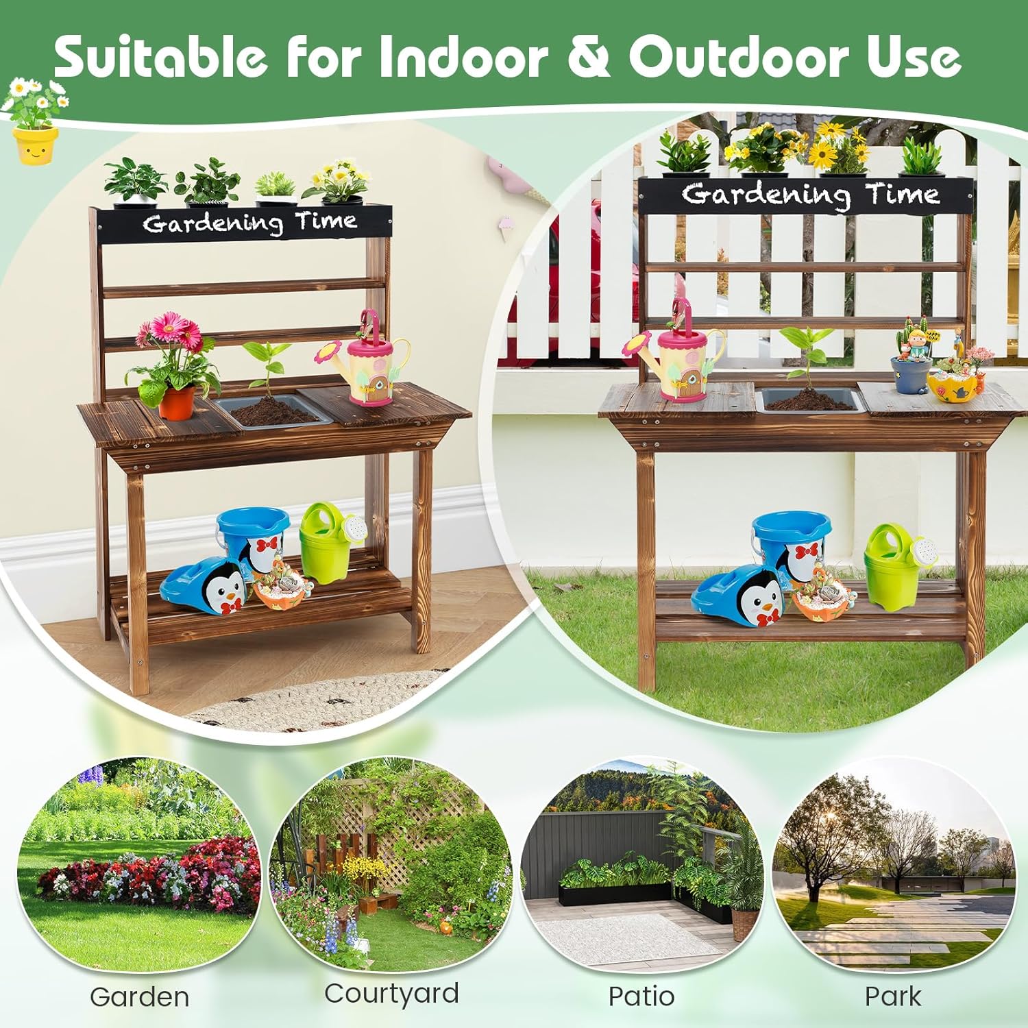 Mud Kitchen, Fir Wood Kids Pot - Kids Outdoor Chalkboard recension och pris
