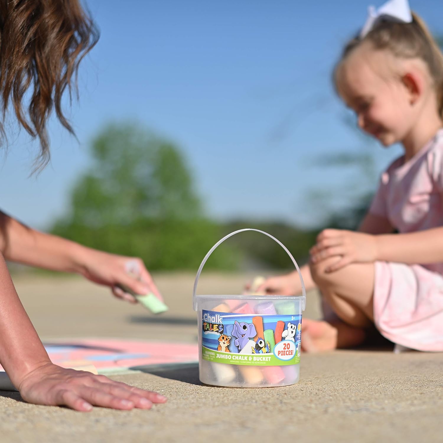 Sidewalk Chalk Set for Kids wi - Kids Outdoor Chalkboard recension och pris