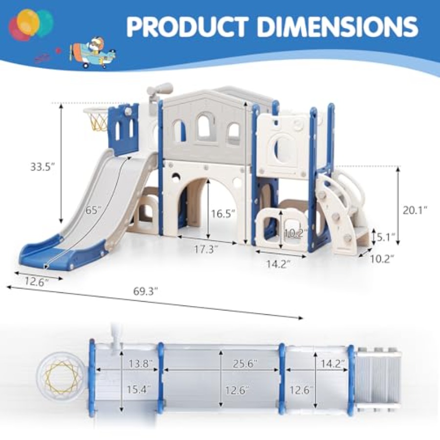8 in 1 Toddler Slide Set Kid S - Kids Outdoor Playground recension och pris