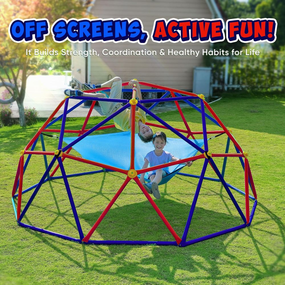 Climbing Dome with Hammock, Su - Kids Outdoor Jungle Gym Dome recension och pris