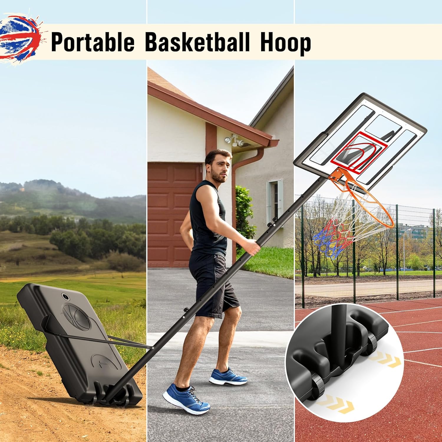 Adjustable Basketball Hoop 10F - Kids Outdoor Basketball recension och pris