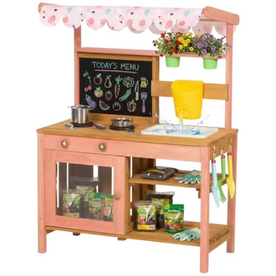 Outdoor kids mud kitchen for p - Kids Outdoor Chalkboard recension och pris