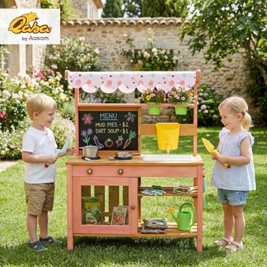 Outdoor kids mud kitchen for p - Kids Outdoor Chalkboard recension och pris