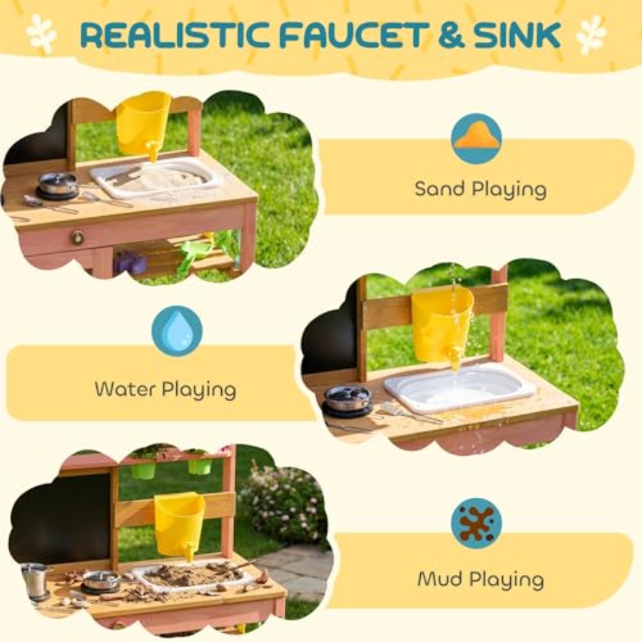 Outdoor kids mud kitchen for p - Kids Outdoor Chalkboard recension och pris