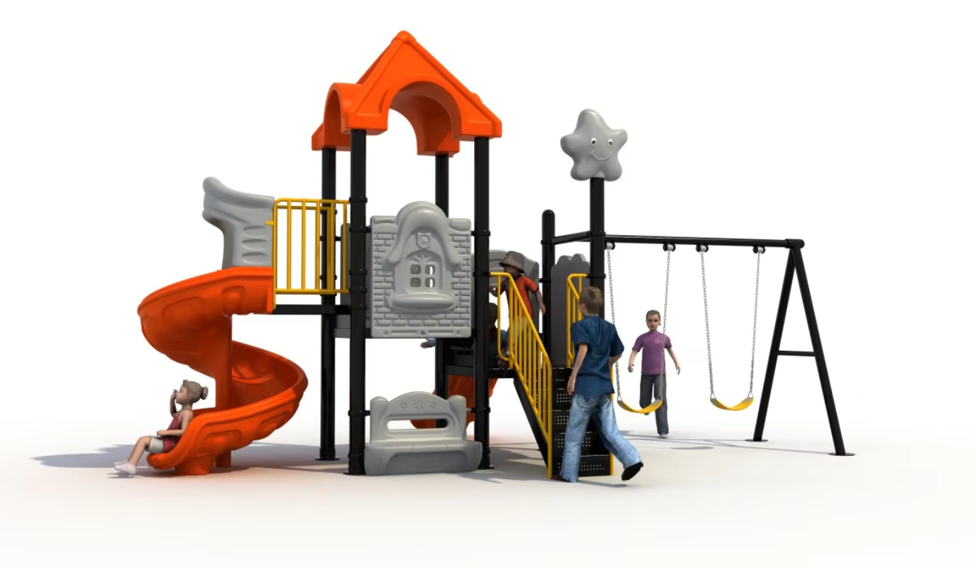Outdoor Steel Plastic Swing Se - Kids Outdoor Climbing Equipment recension och pris