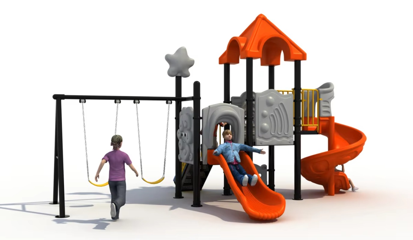 Outdoor Steel Plastic Swing Se - Kids Outdoor Climbing Equipment recension och pris
