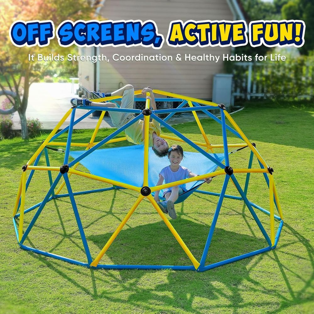 10T Climbing Dome with Hammock - Kids Outdoor Jungle Gym Dome recension och pris