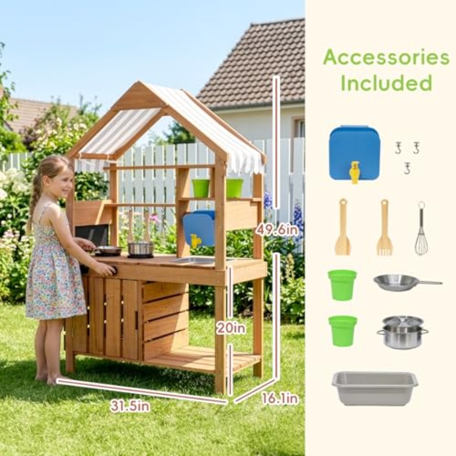 Outdoor mud kitchen for kids,  - Kids Outdoor Chalkboard recension och pris