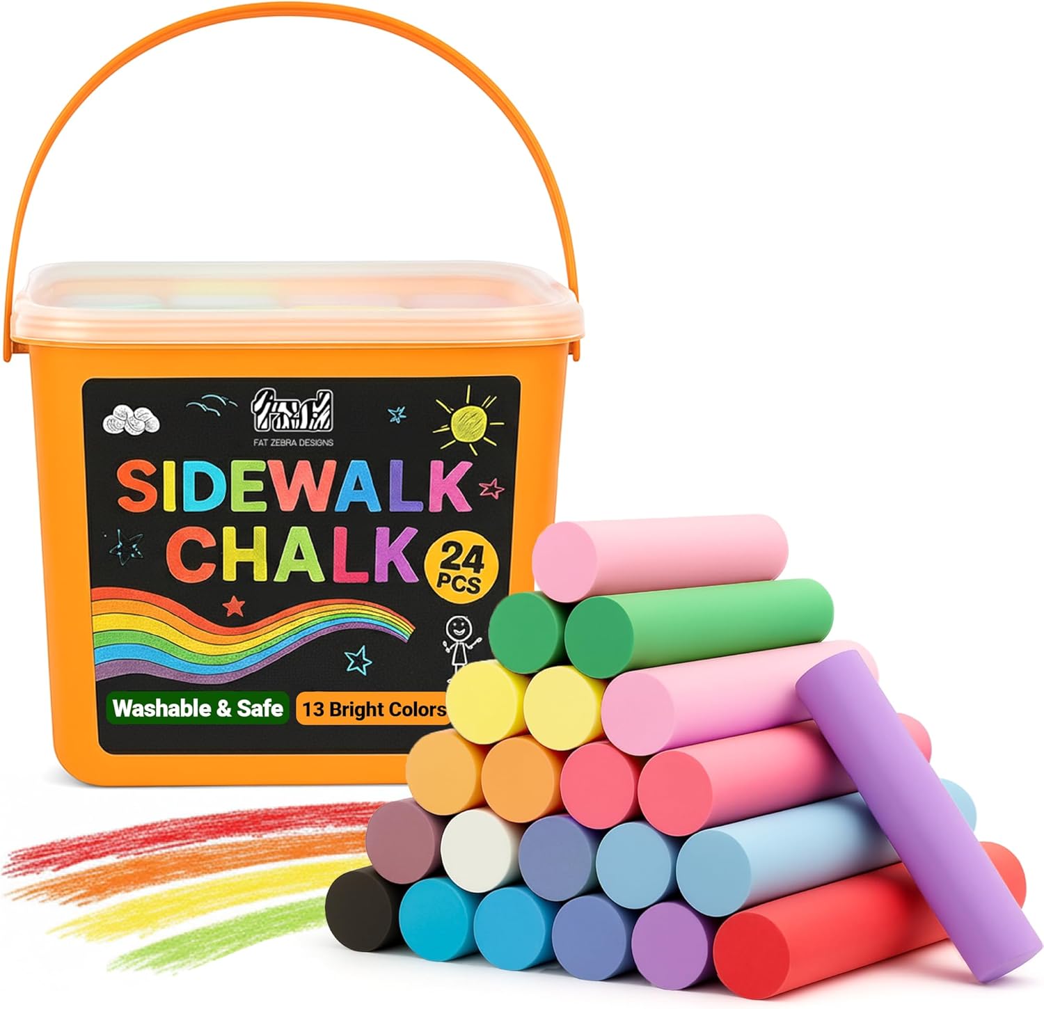 24 PCS Sidewalk Chalk for Kids - Kids Outdoor Chalkboard recension och pris