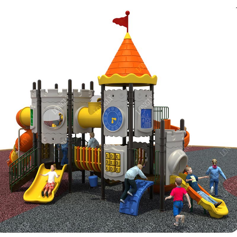 Castle Style Kids Slide for Ou - Kids Outdoor Playground recension och pris