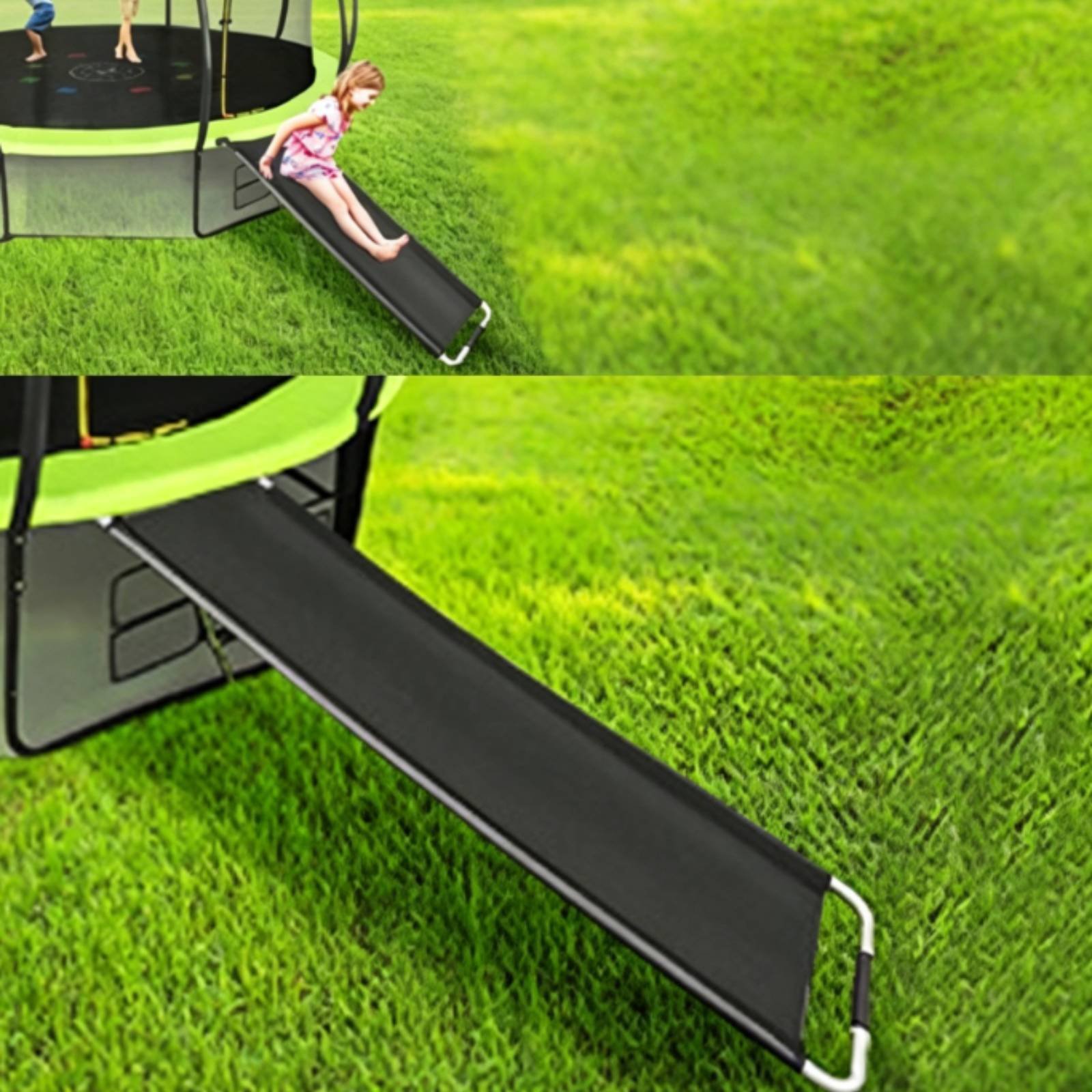 Kids Trampoline with Slide Ind - Kids Outdoor Climbing Equipment recension och pris