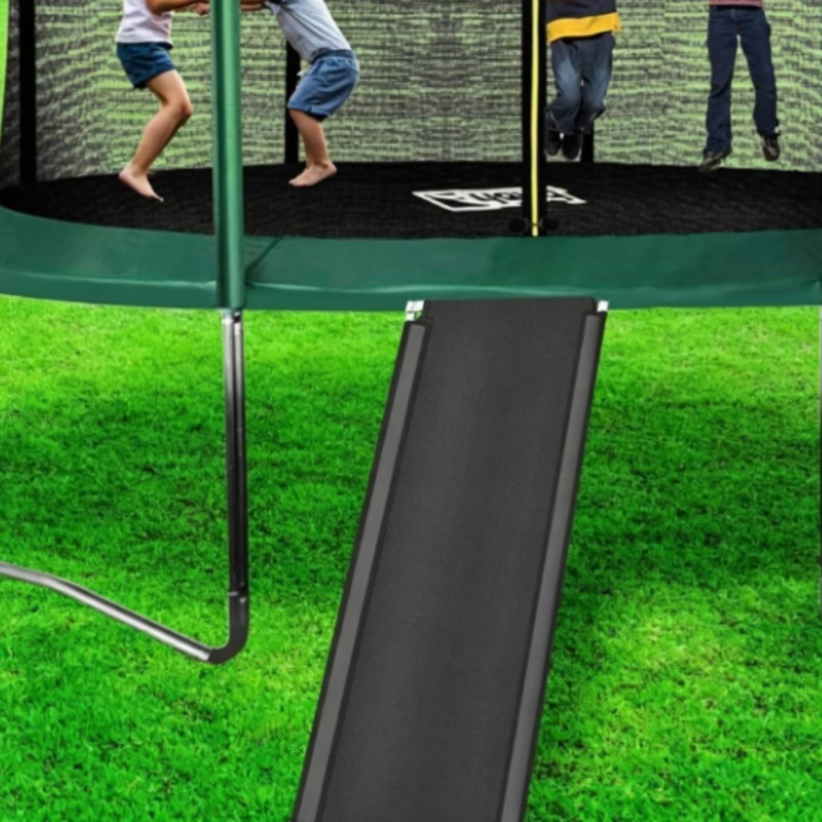 Kids Trampoline with Slide Ind - Kids Outdoor Climbing Equipment recension och pris