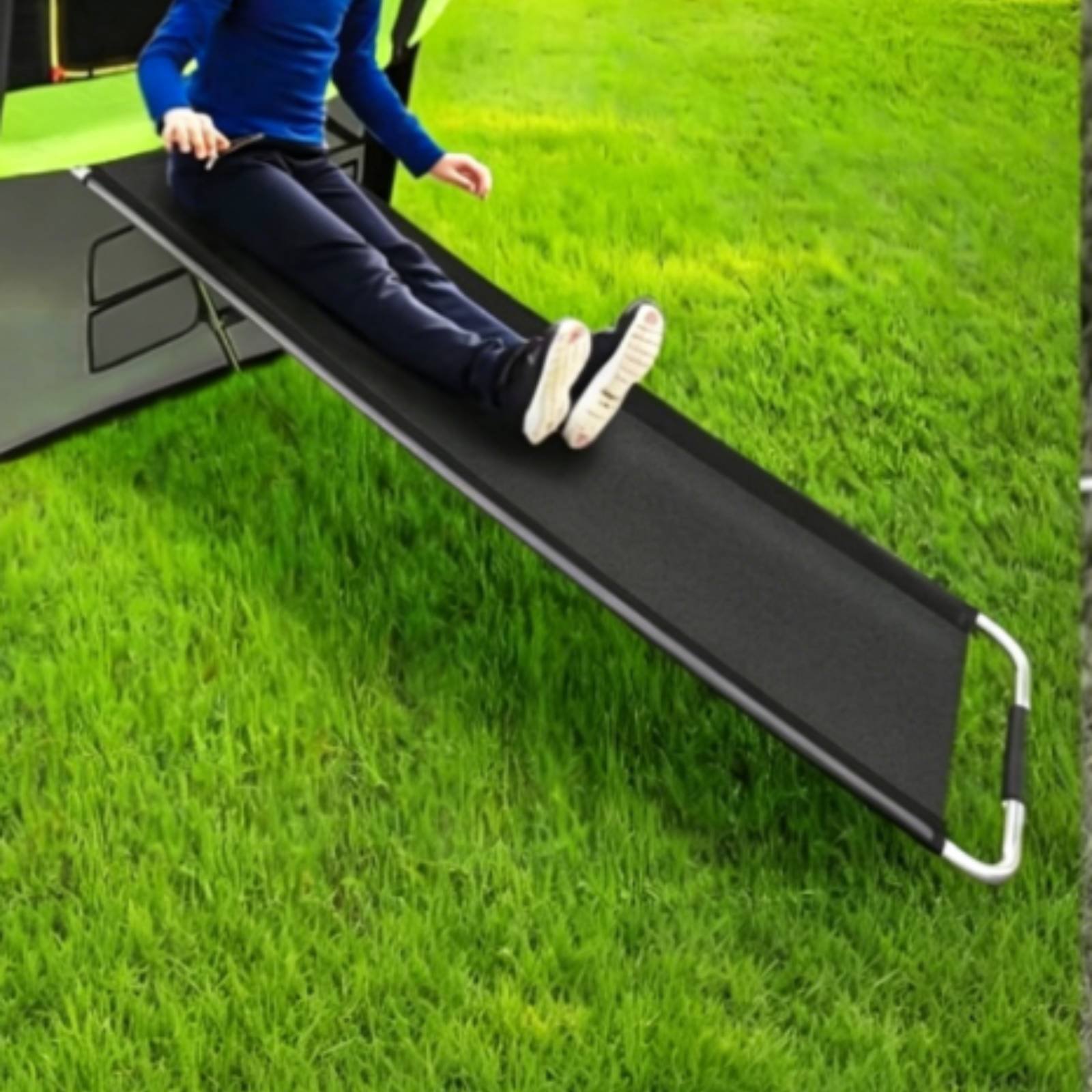 Kids Trampoline with Slide Ind - Kids Outdoor Climbing Equipment recension och pris