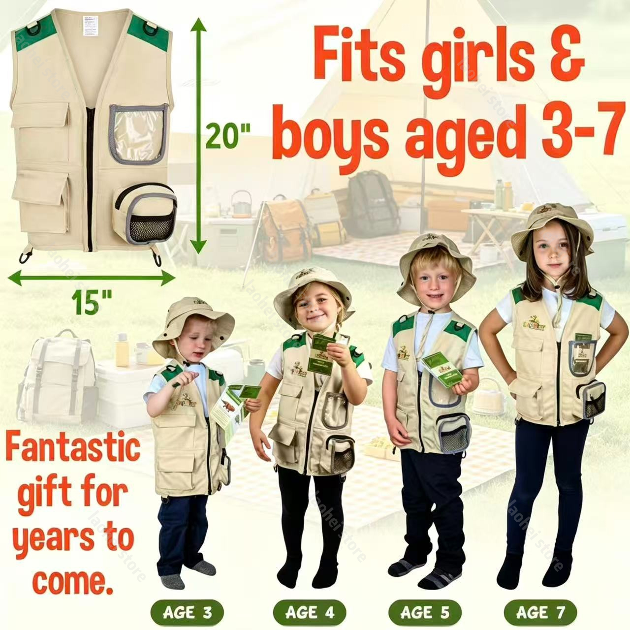 Kids Explorer Vest and Hat Cos - Kids Outdoor Hat recension och pris
