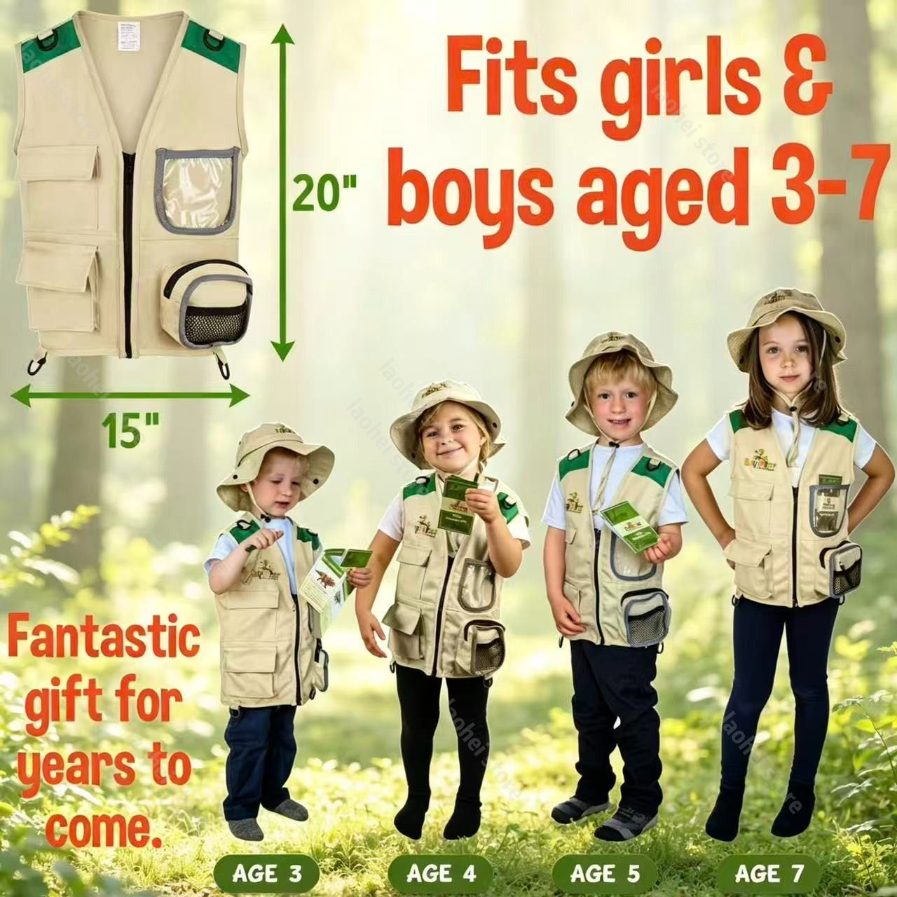 Kids Explorer Vest and Hat Cos - Kids Outdoor Hat recension och pris