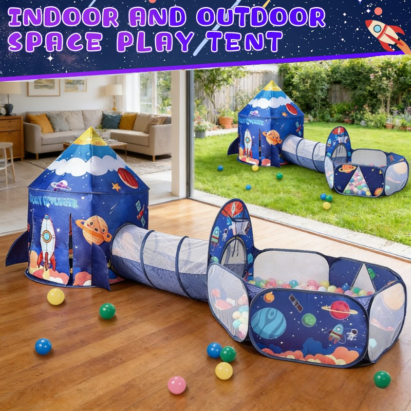 3pc Space Ship Kids Play Tent, - Kids Outdoor Tunnel recension och pris