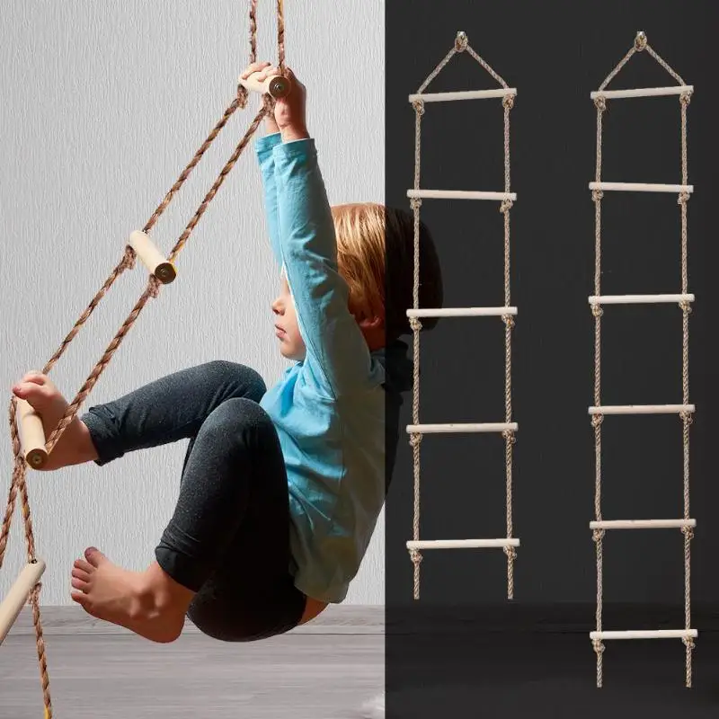 Kids Wooden Ladder Outdoor Act - Kids Outdoor Climbing Equipment recension och pris