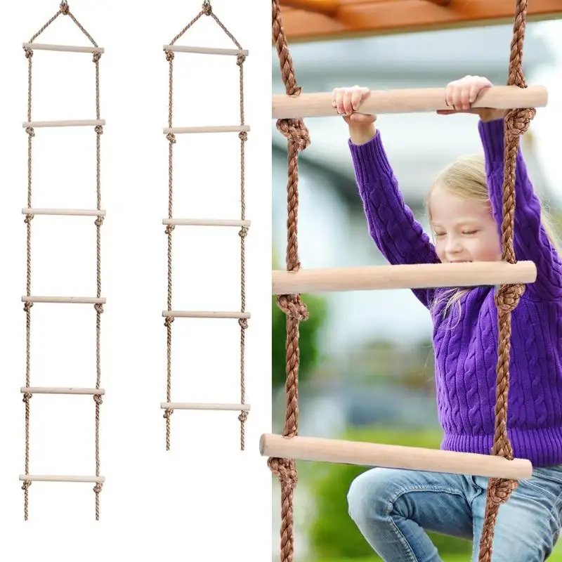 Kids Wooden Ladder Outdoor Act - Kids Outdoor Climbing Equipment recension och pris
