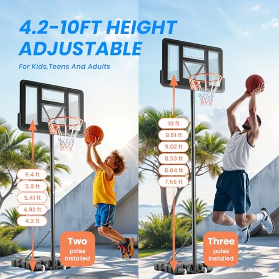 Outdoor adjustable basketball  - Kids Outdoor Basketball recension och pris