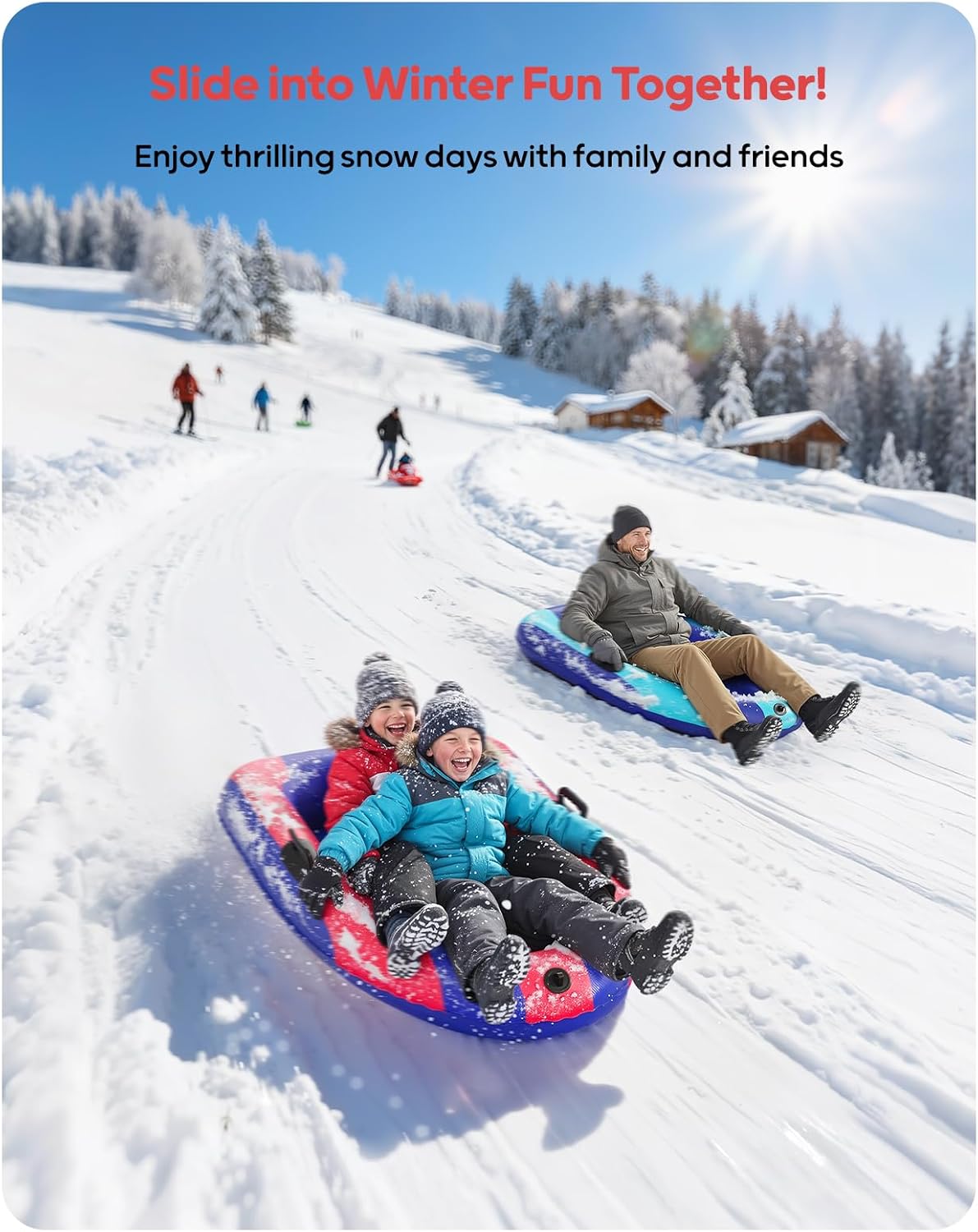 QPAU Inflatable PVC Snow Sled  - Kids Outdoor Toys recension och pris