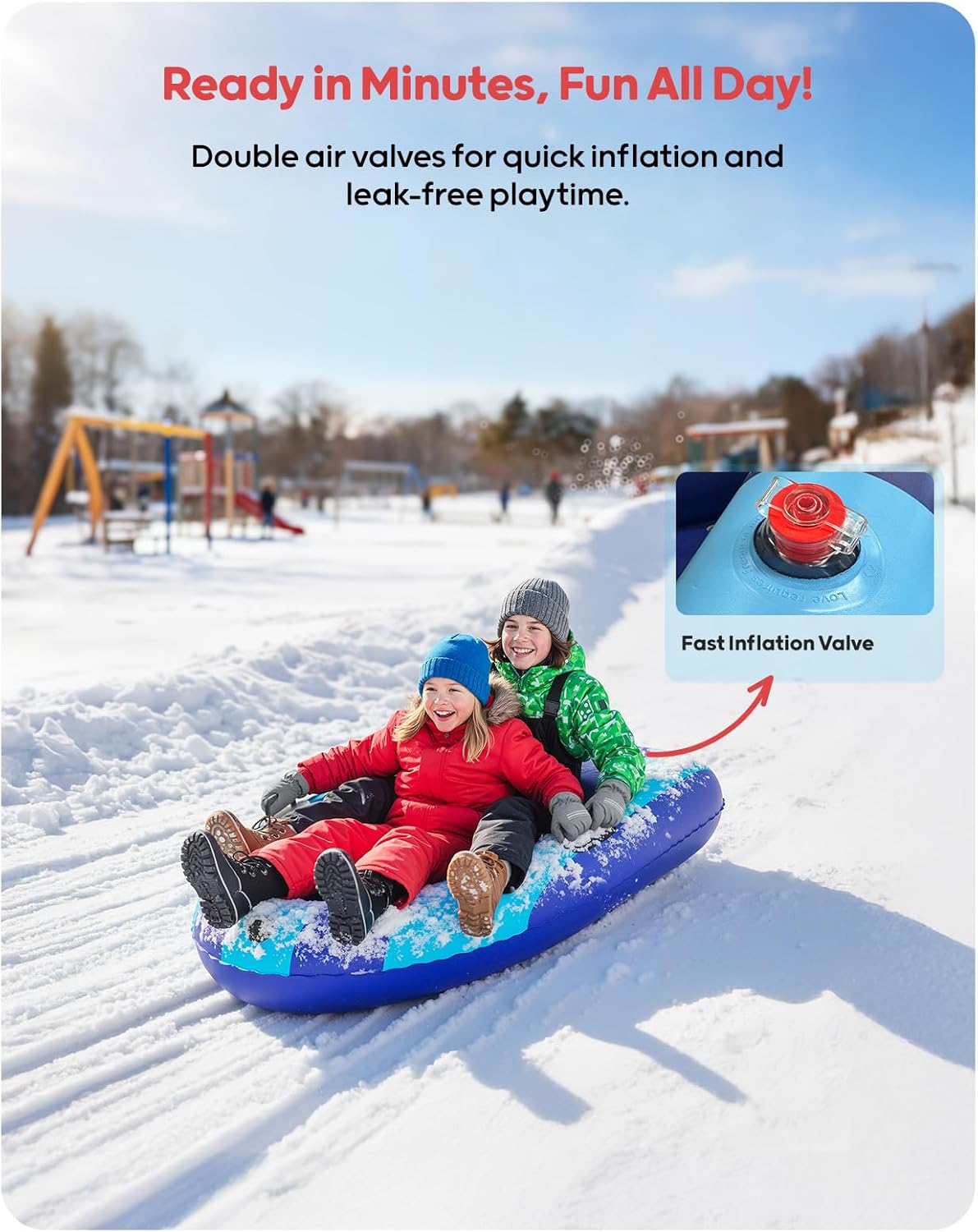 QPAU Inflatable PVC Snow Sled  - Kids Outdoor Toys recension och pris