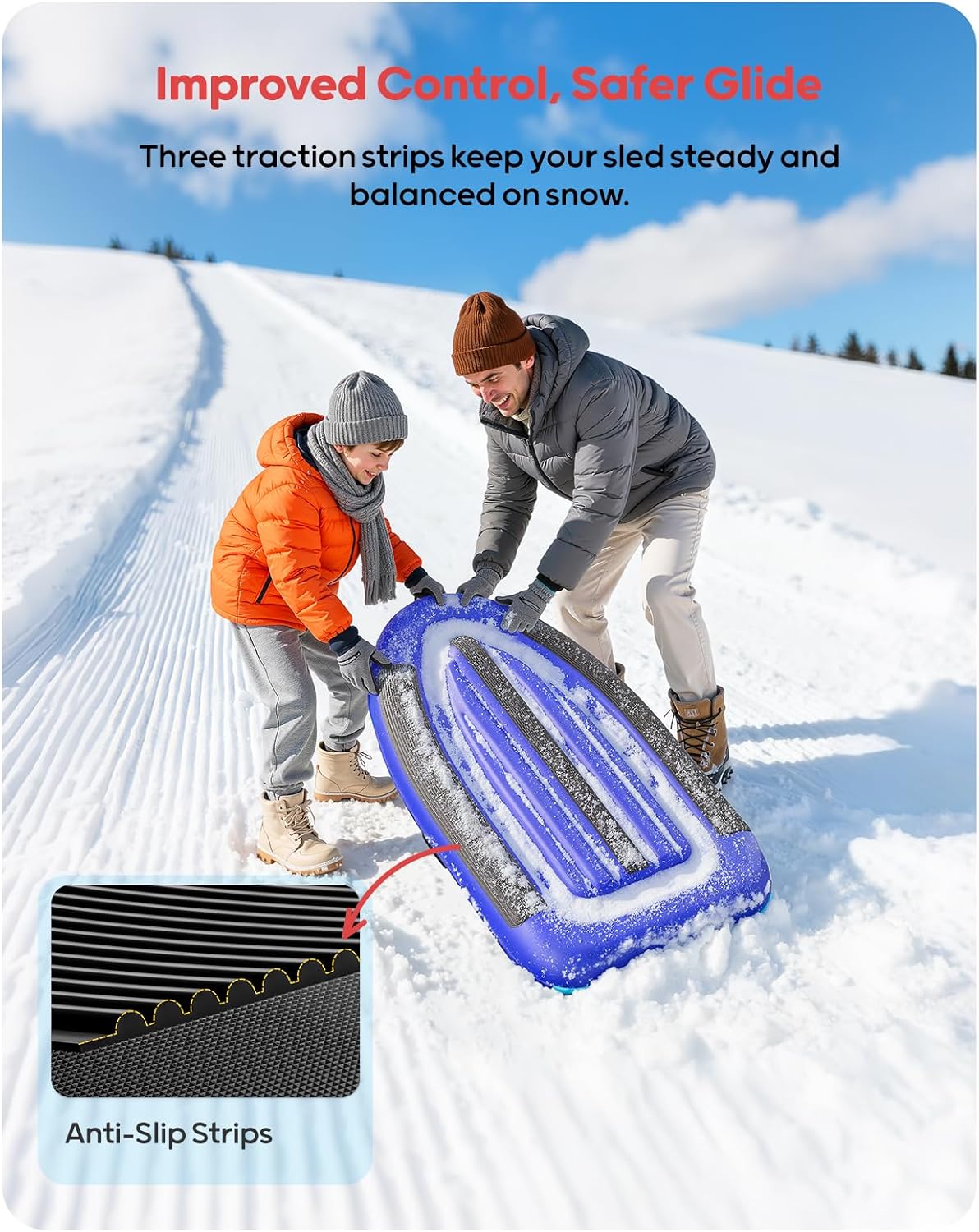QPAU Inflatable PVC Snow Sled  - Kids Outdoor Toys recension och pris