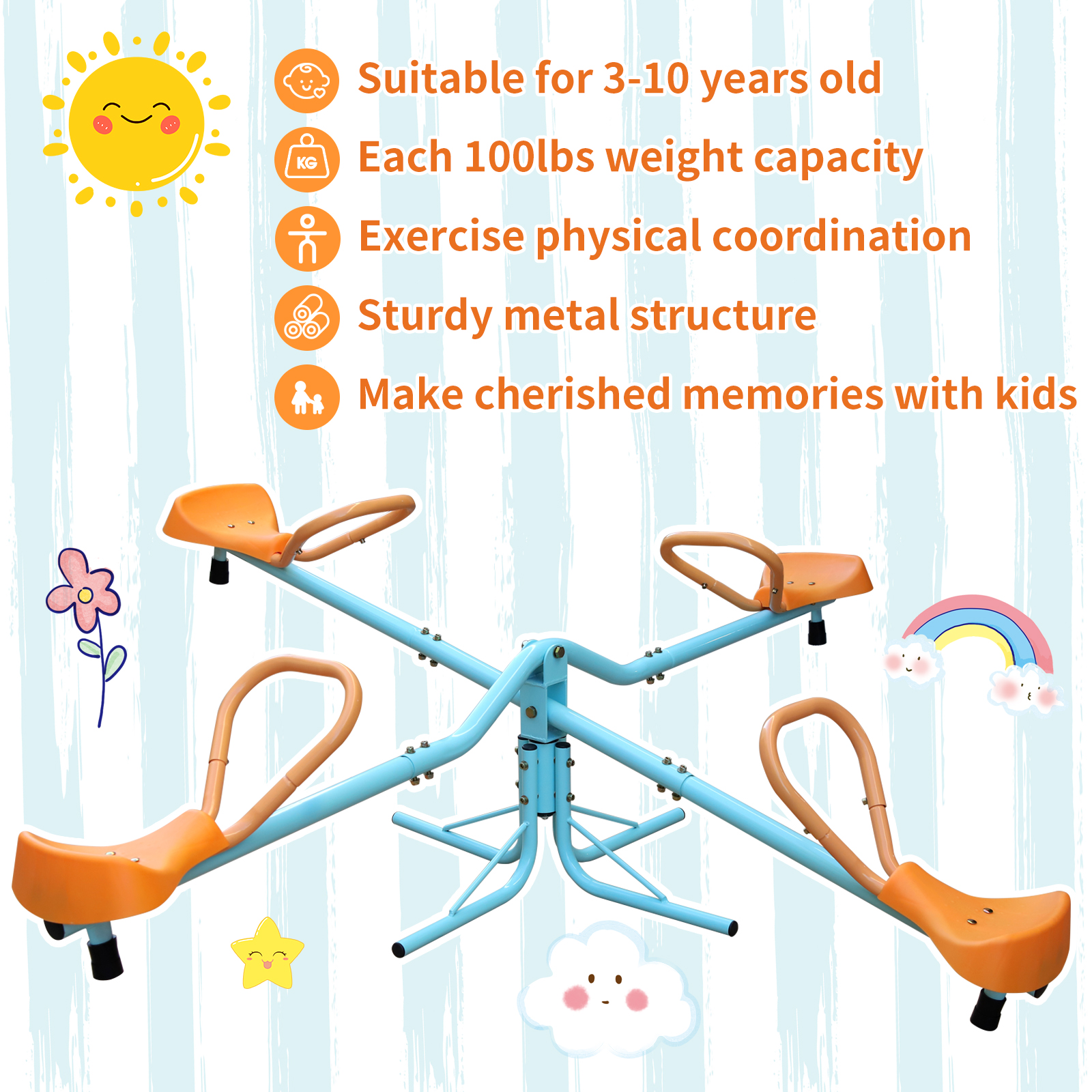 Outdoor Kids Spinning Seesaw S - Kids Outdoor Playground recension och pris