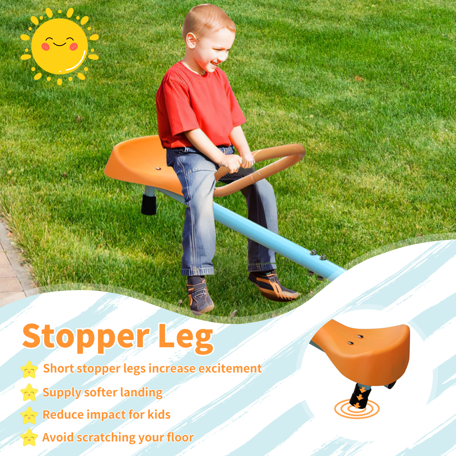 Outdoor Kids Spinning Seesaw S - Kids Outdoor Playground recension och pris