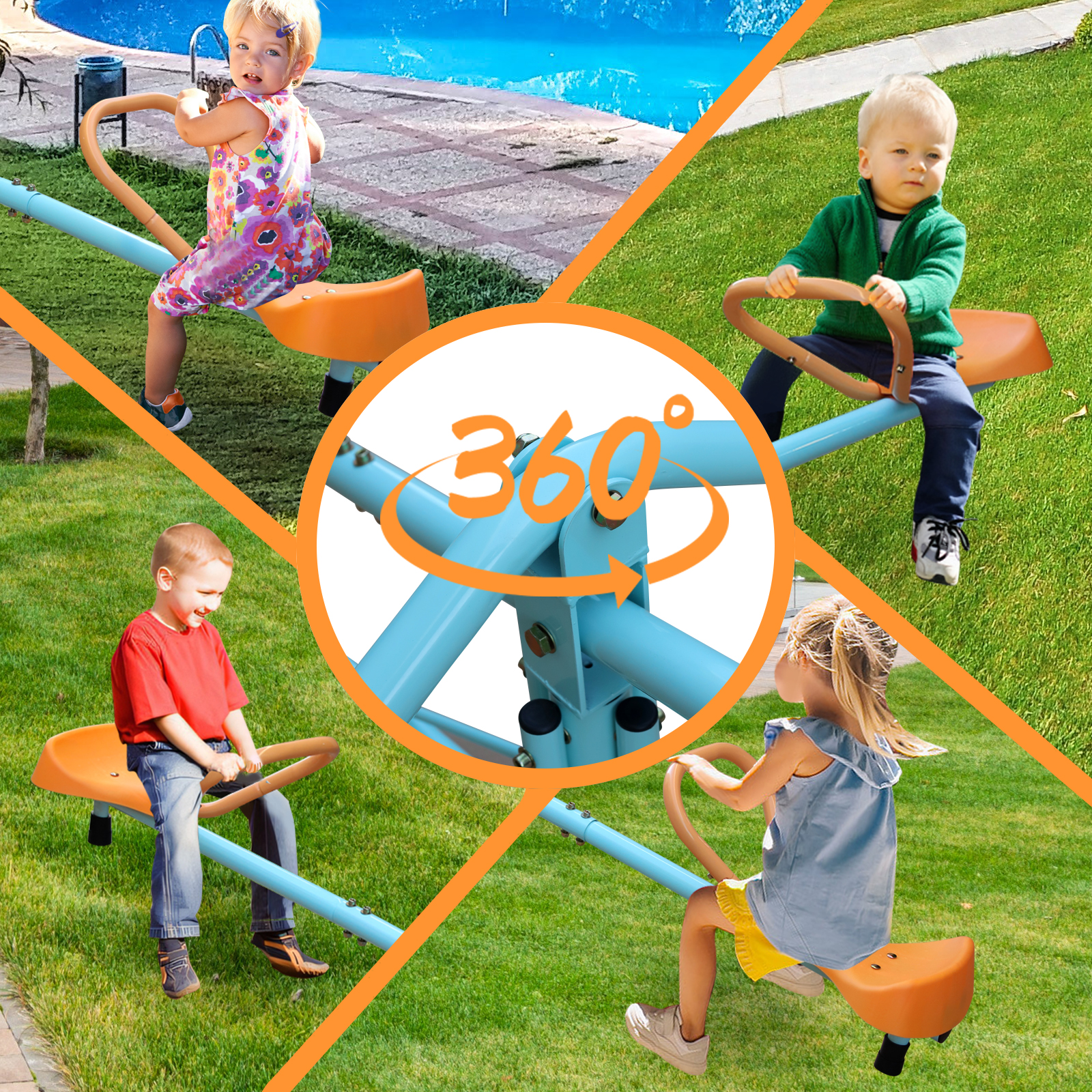 Outdoor Kids Spinning Seesaw S - Kids Outdoor Playground recension och pris