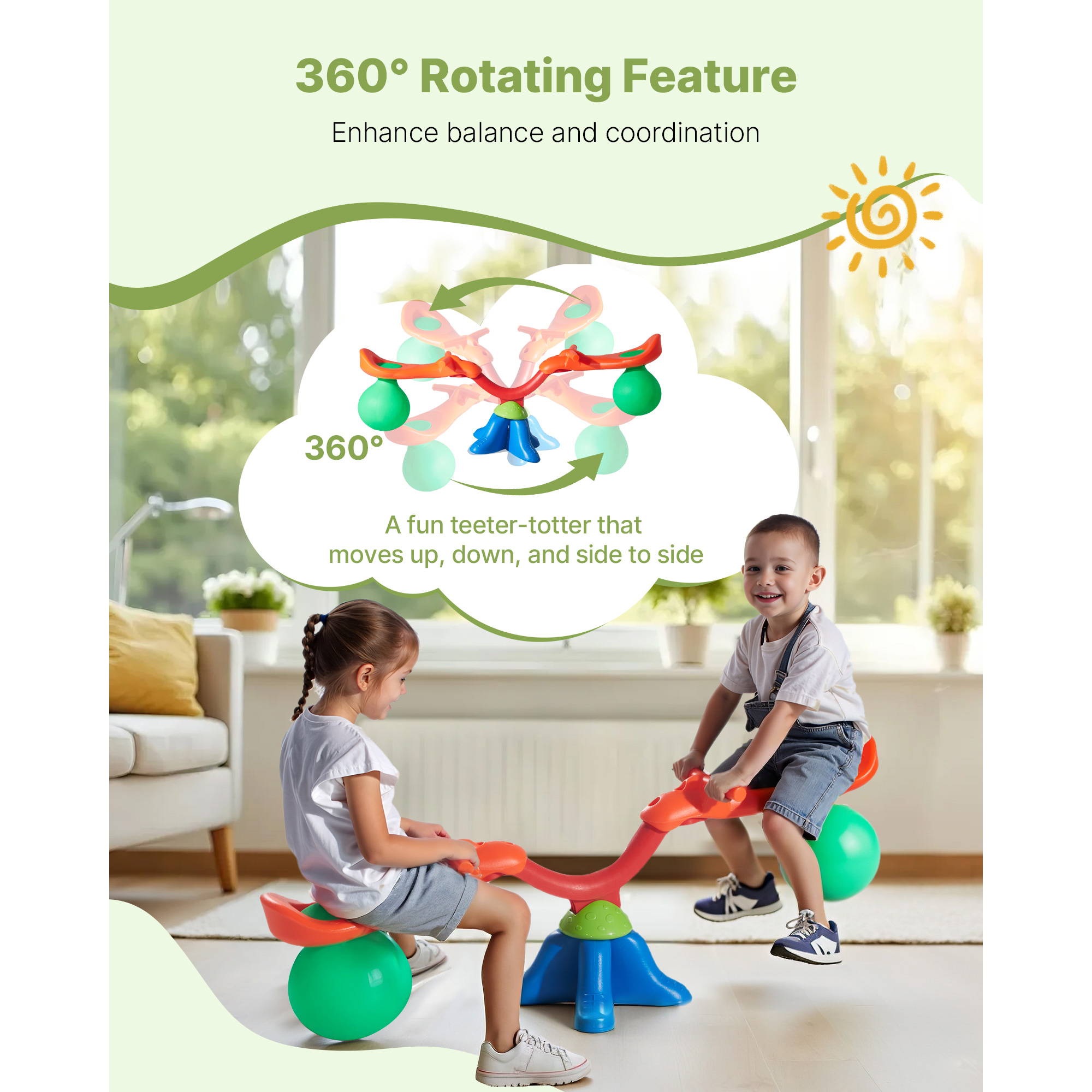 SucceBuy Kids Seesaw 55Lbs per - Kids Outdoor Playground recension och pris