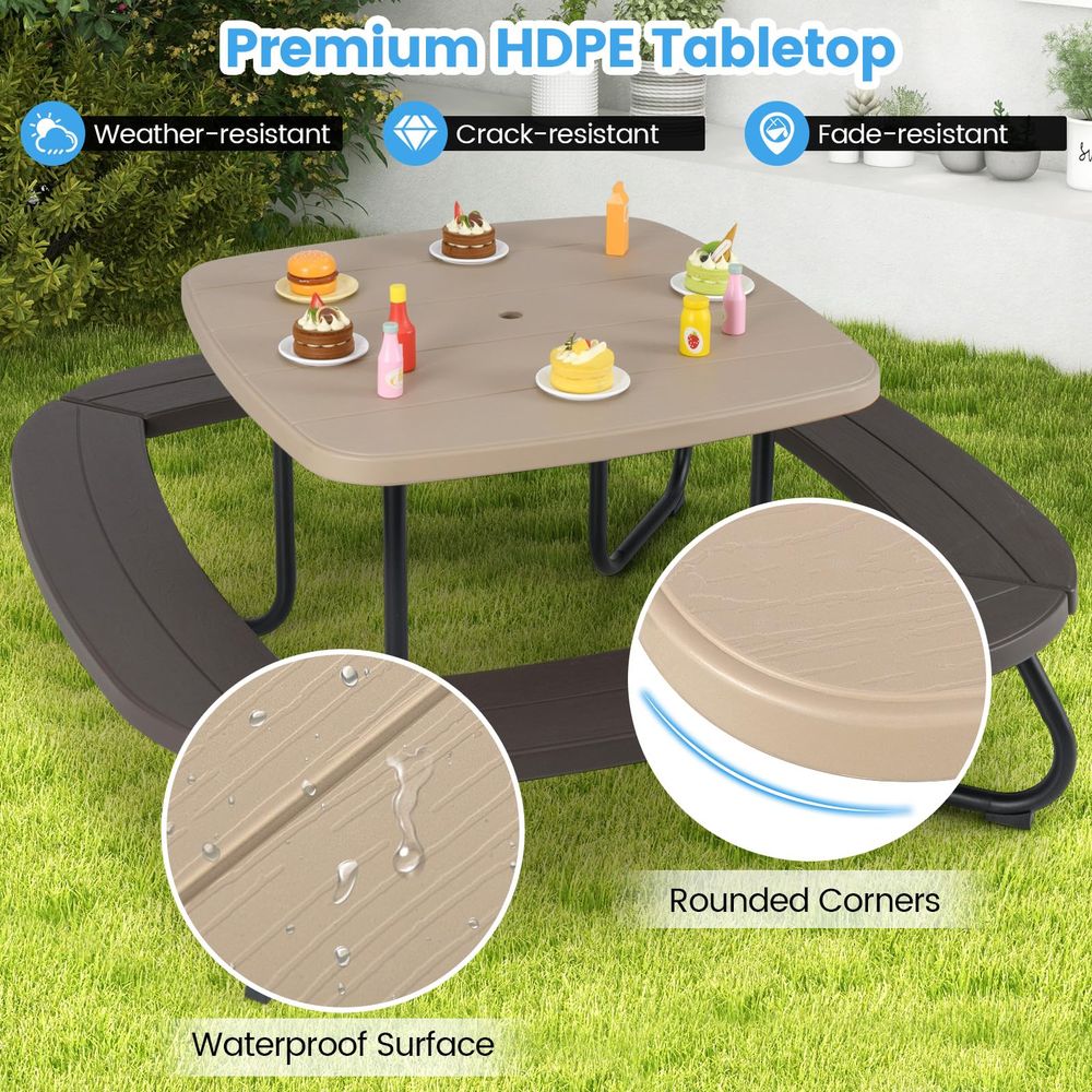 Kids Picnic Table, 8 Person Ki - Kids Outdoor Foldable Chair recension och pris