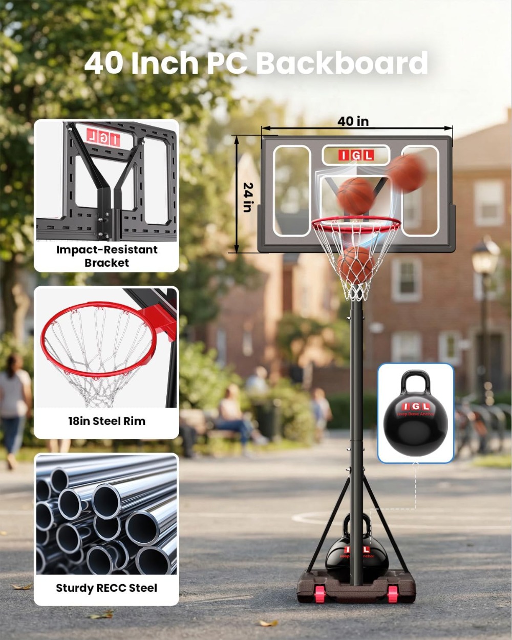 Portable Basketball Hoop 5.6-1 - Kids Outdoor Basketball recension och pris