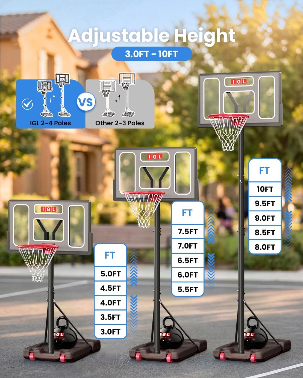 Portable Basketball Hoop 5.6-1 - Kids Outdoor Basketball recension och pris