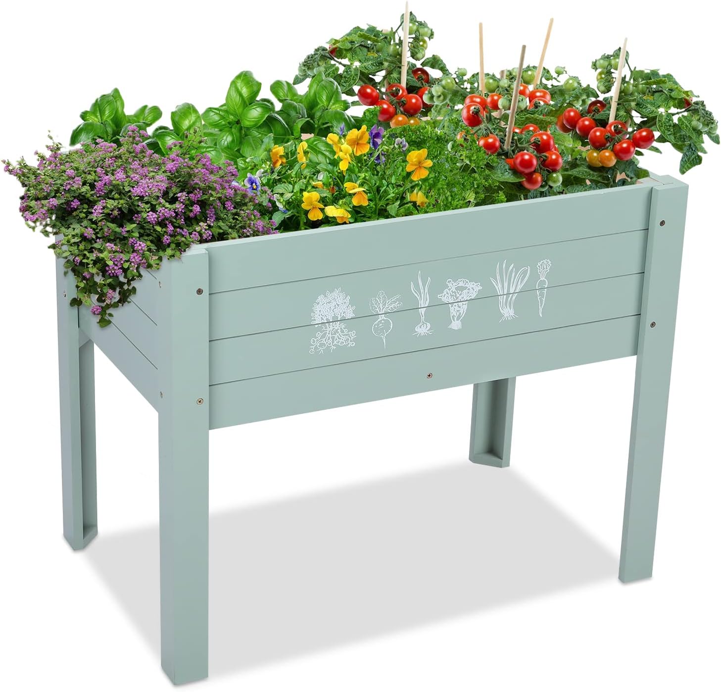 Raised Garden Bed-Planters for - Kids Outdoor Chalkboard recension och pris
