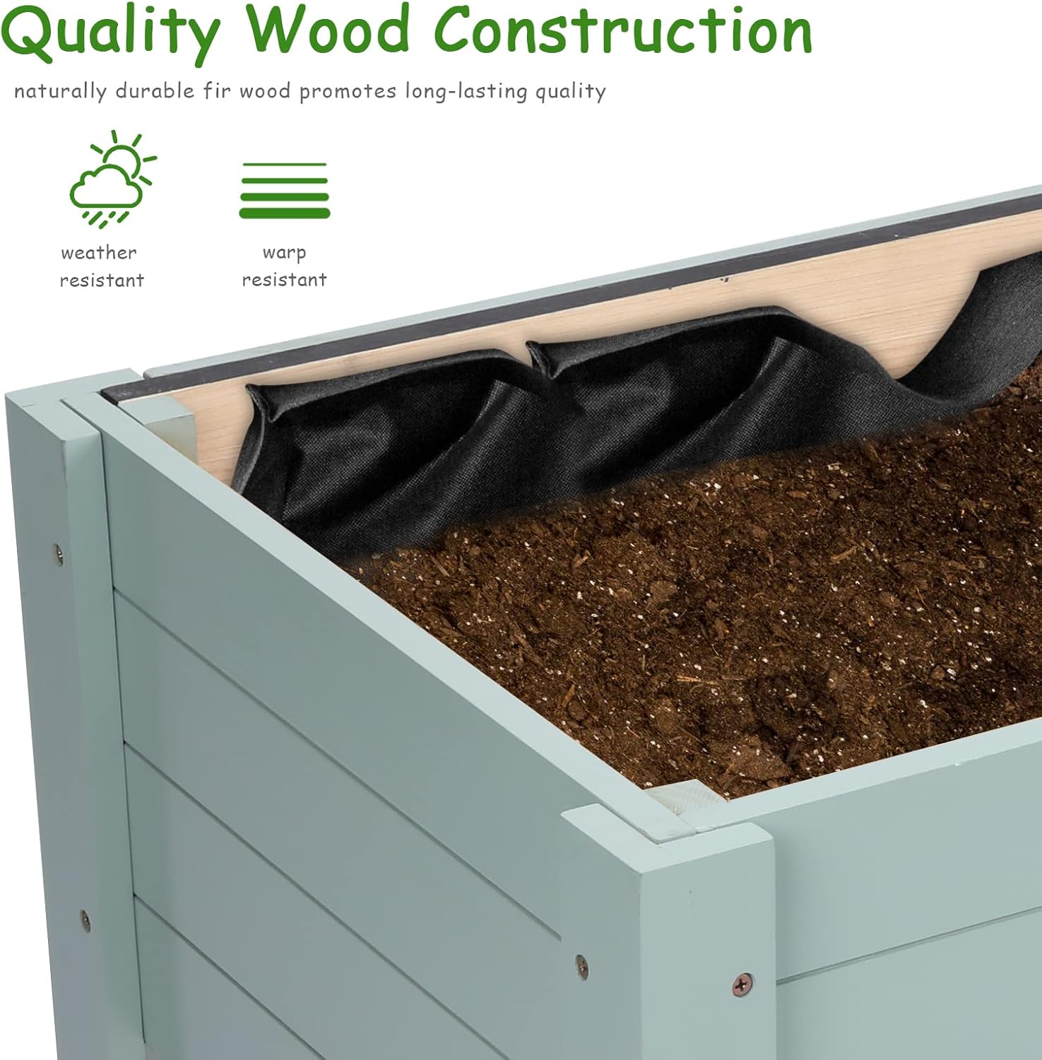 Raised Garden Bed-Planters for - Kids Outdoor Chalkboard recension och pris